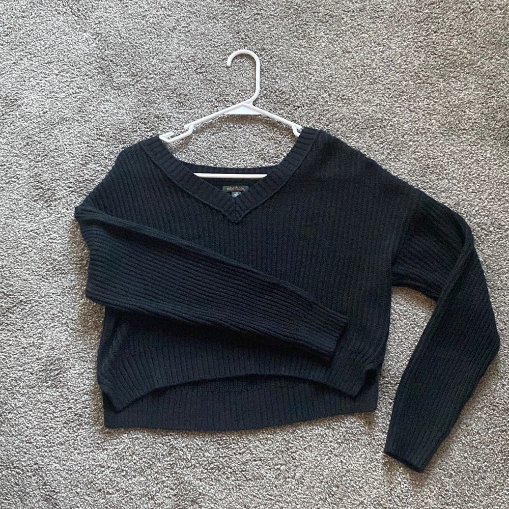 Target XS black cropped sweater
